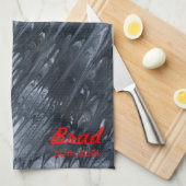 Zwart rood hart Minimale originele tuinkit Theedoek (Quarter Fold)