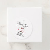 Zwart & rood Japans Koi-vis artistieke trouw Bedankjes Labels (In situ)