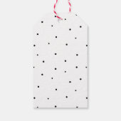 Zwart & Rood Kerstboom Lettering Holiday Gift Cadeaulabel (Achterkant)