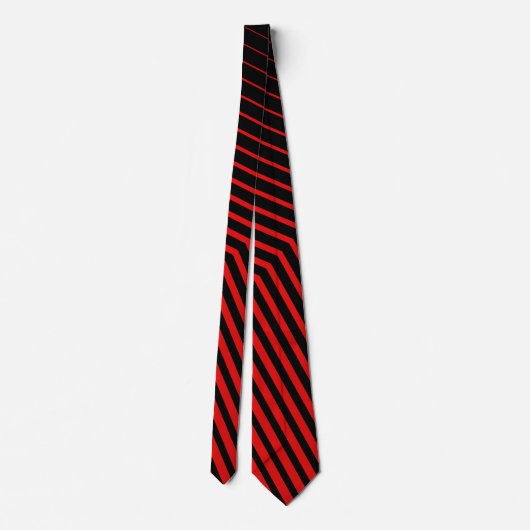 Zwart rood kleurrijk gestreept stropdas (Achterkant)