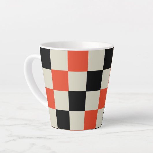 Zwart-rood Latte Mok (Linkerhoek)