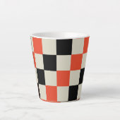 Zwart-rood Latte Mok (Voorkant)