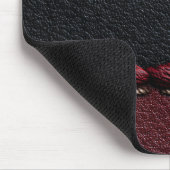 Zwart & rood leereffect muismat (Hoek)