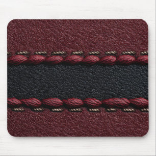 Zwart & rood leereffect muismat