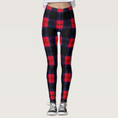 Zwart Rood Leggings (Voorkant)