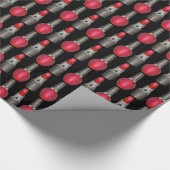 Zwart Rood Make-up Lippenstift Nagellak Cosmetica Cadeaupapier (Hoek)
