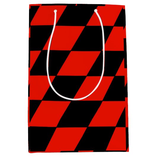 Zwart-rood Medium Cadeauzakje (Voorkant)