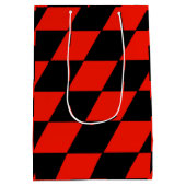 Zwart-rood Medium Cadeauzakje (Achterkant)