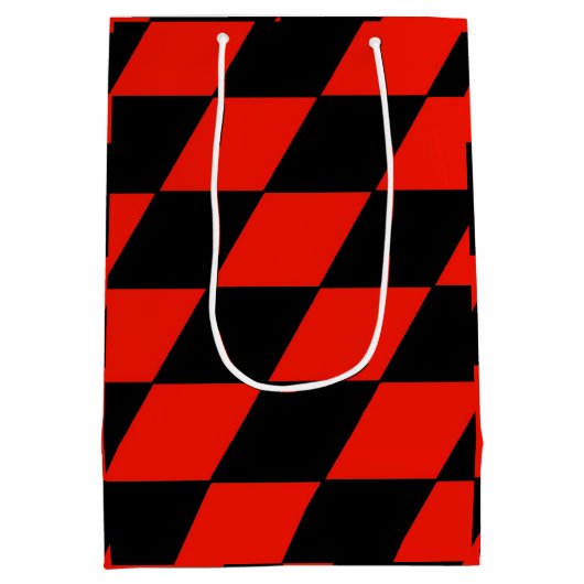 Zwart-rood Medium Cadeauzakje (Achterkant)