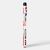 Zwart-rood, meertalig Dank je wel Typografie Case-Mate iPhone Case (Achterkant / Rechts)