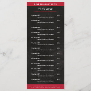 Zwart, rood menu