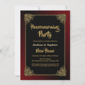 Zwart rood met goudLijst voor de opwarming van de Kaart (Voorkant)