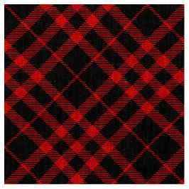 Zwart-rood met speldenpatroon  Tartan Stof