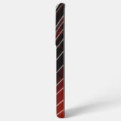 Zwart-rood met witte lijnen samsung galaxy hoesje (Achterkant horizontaal)