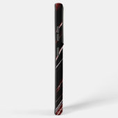 Zwart-rood met witte lijnen samsung galaxy hoesje (Rechterkant)