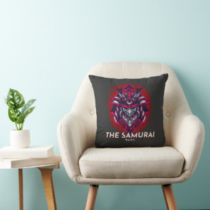 Zwart-rood minimalistisch Vintage Samurai Pillow Kussen