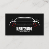 Zwart & Rood Mobiel Auto Detailing Automobielauto Visitekaartje (Voorkant)