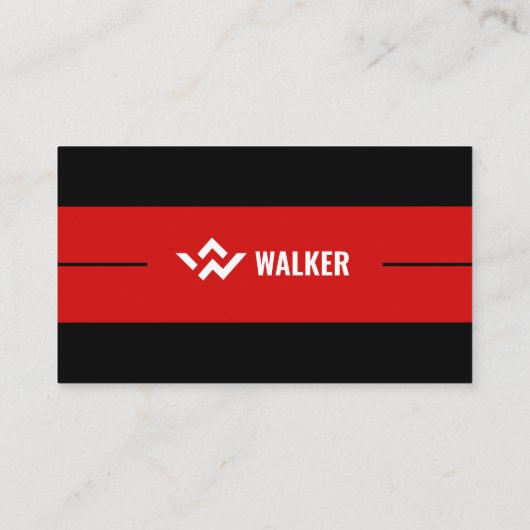 Zwart-rood, modern visitekaartje (Achterkant)