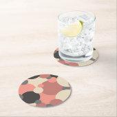 Zwart-rood molecuul papier onderzetter (Insitu)