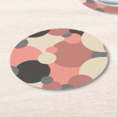 Zwart-rood molecuul papier onderzetter (Gebogen)