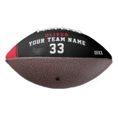 Zwart rood naam nummer team foto american football (Gedraaid 270)
