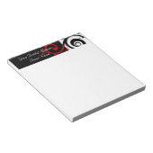 Zwart Rood Omgekeerd Zwril Vrijgezellenfeest Algem Notitieblok (Schuin)