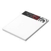 Zwart Rood Omgekeerd Zwril Vrijgezellenfeest Algem Notitieblok (Linkerzijde)