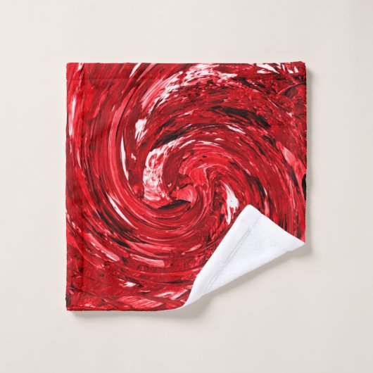 Zwart rood ontwerp bad handdoek (Wasdoekje)