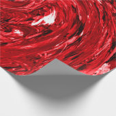 Zwart rood ontwerp cadeaupapier (Hoek)