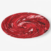 Zwart rood ontwerp papieren bordje (Gekanteld)