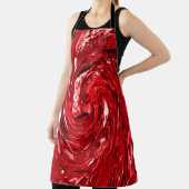 Zwart rood ontwerp schort (Insitu)