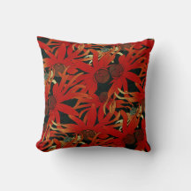Zwart-rood Oranje gebold Abstract hout