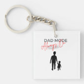Zwart Rood Papa Mode Altijd Op Acryl Sleutelhanger (voorkant)
