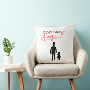 Zwart Rood Papa Mode Altijd Op Sierkussen