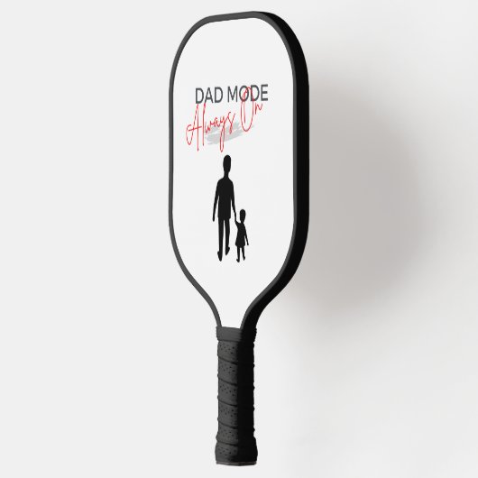 Zwart rood papa modus altijd op pickleball peddel pickleball paddle (Links)