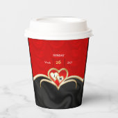 Zwart-rood Papieren Bekers (Voorkant)