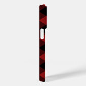 Zwart Rood Plaid Check iPhone Case (Achterkant / Rechts)