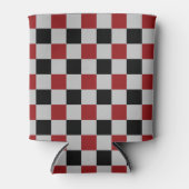 Zwart Rood Plaid Check Koelbox Sport Design Blikjeskoeler (Voorkant)