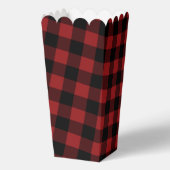 Zwart Rood Plaid Check Popcorn Box Bedankdoosjes (Achterkant)