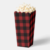 Zwart Rood Plaid Check Popcorn Box Bedankdoosjes (Popped)
