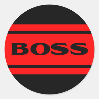 Zwart Rood Race Stripes Boss Sticker