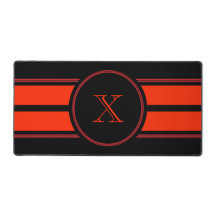 Zwart Rood Racing Stripes Monogram