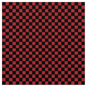 Zwart & Rood Raster Fabric: Vet & Modern Design Stof (Close Up)
