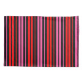 Zwart rood roze verticale strepen ontwerp klassiek kussensloop (Achterkant)