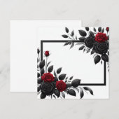Zwart & Rood Rozen Kaart (Voorkant / Achterkant)