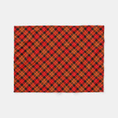 Zwart Rood Sinaasappel Naadloos Tartan Fleece Deken (Voorkant (Horizontaal))