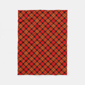 Zwart Rood Sinaasappel Naadloos Tartan Fleece Deken (Voorkant)