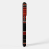 Zwart Rood Sinaasappel Wit Azteeks Patroon iPhone Hoesje (Rechterkant)