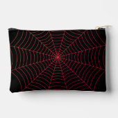 Zwart rood spinnenweb Halloween patroon Etui (Achterkant)