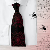 Zwart rood spinnenweb Halloween patroon